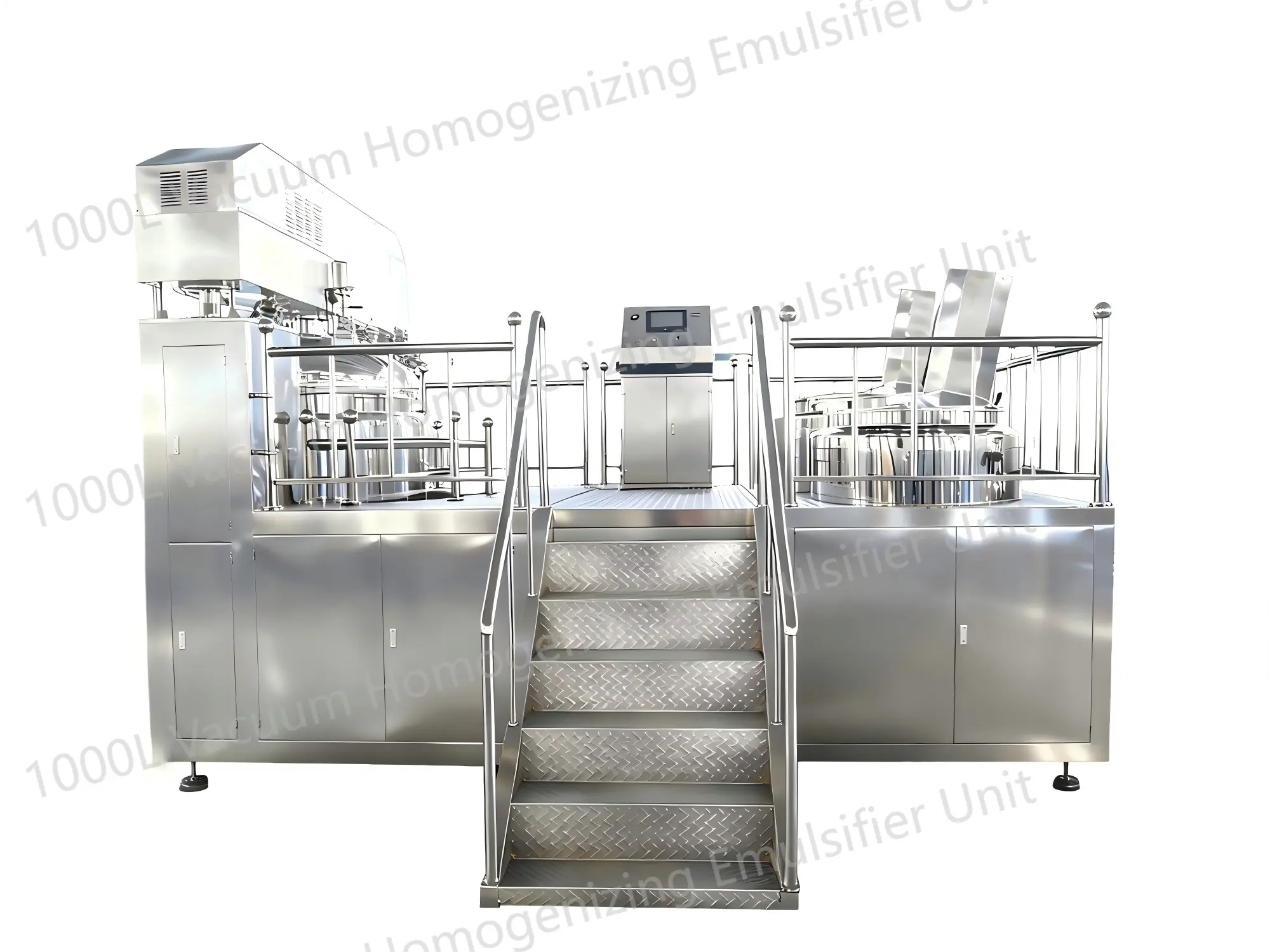 Unidade emulsificante de homogeneização a vácuo 1000L