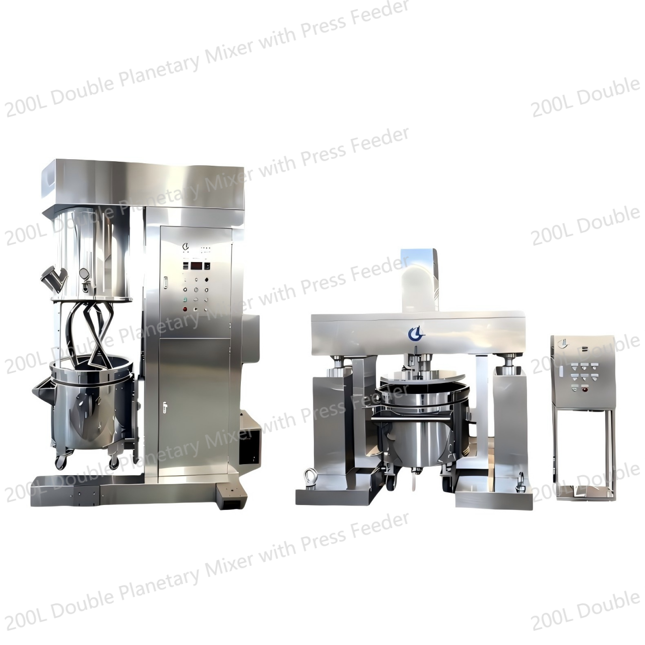 Misturador Planetário Duplo 200L com Alimentador de Prensa